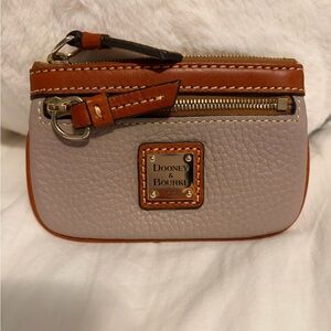 Dooney & Bourke Cream and Tan Leather Pouch